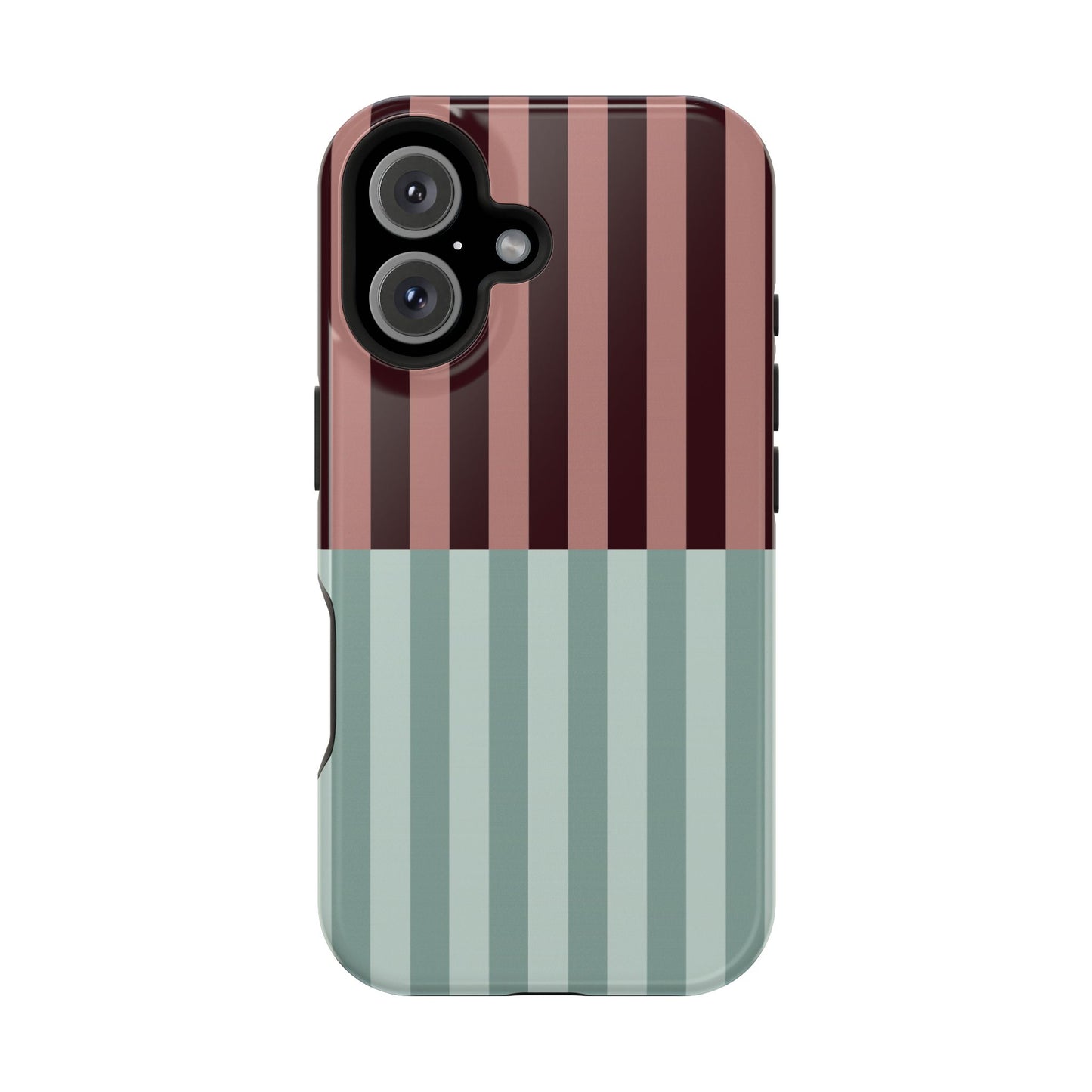 Burgundy and Blue Stripe Phone Case