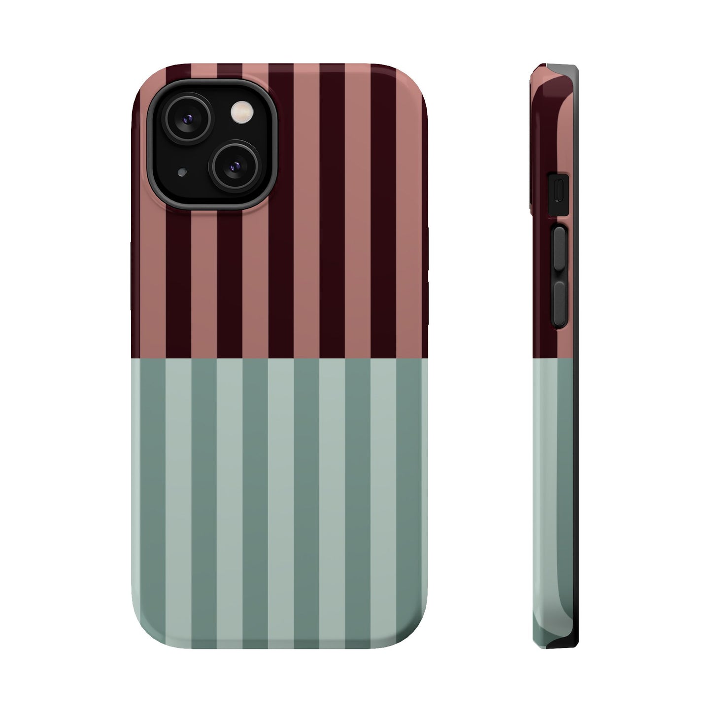 Burgundy and Blue Stripe Phone Case
