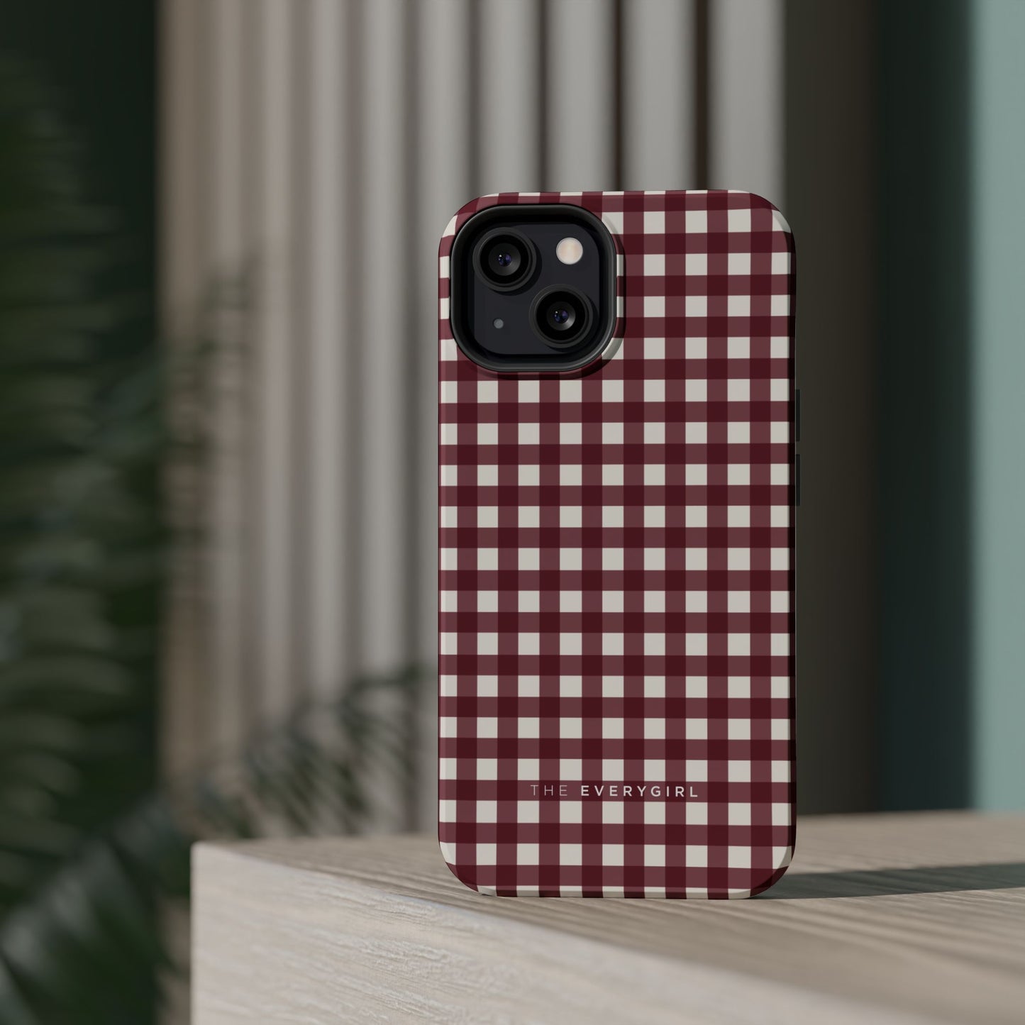 Burgundy Gingham Phone Case