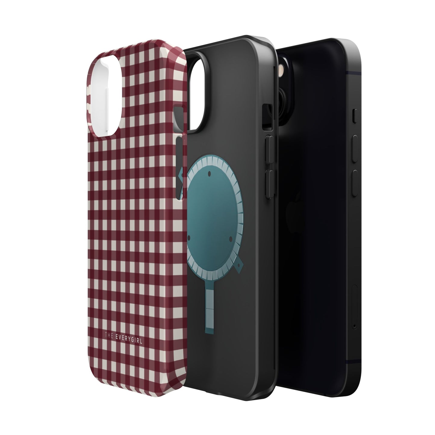 Burgundy Gingham Phone Case