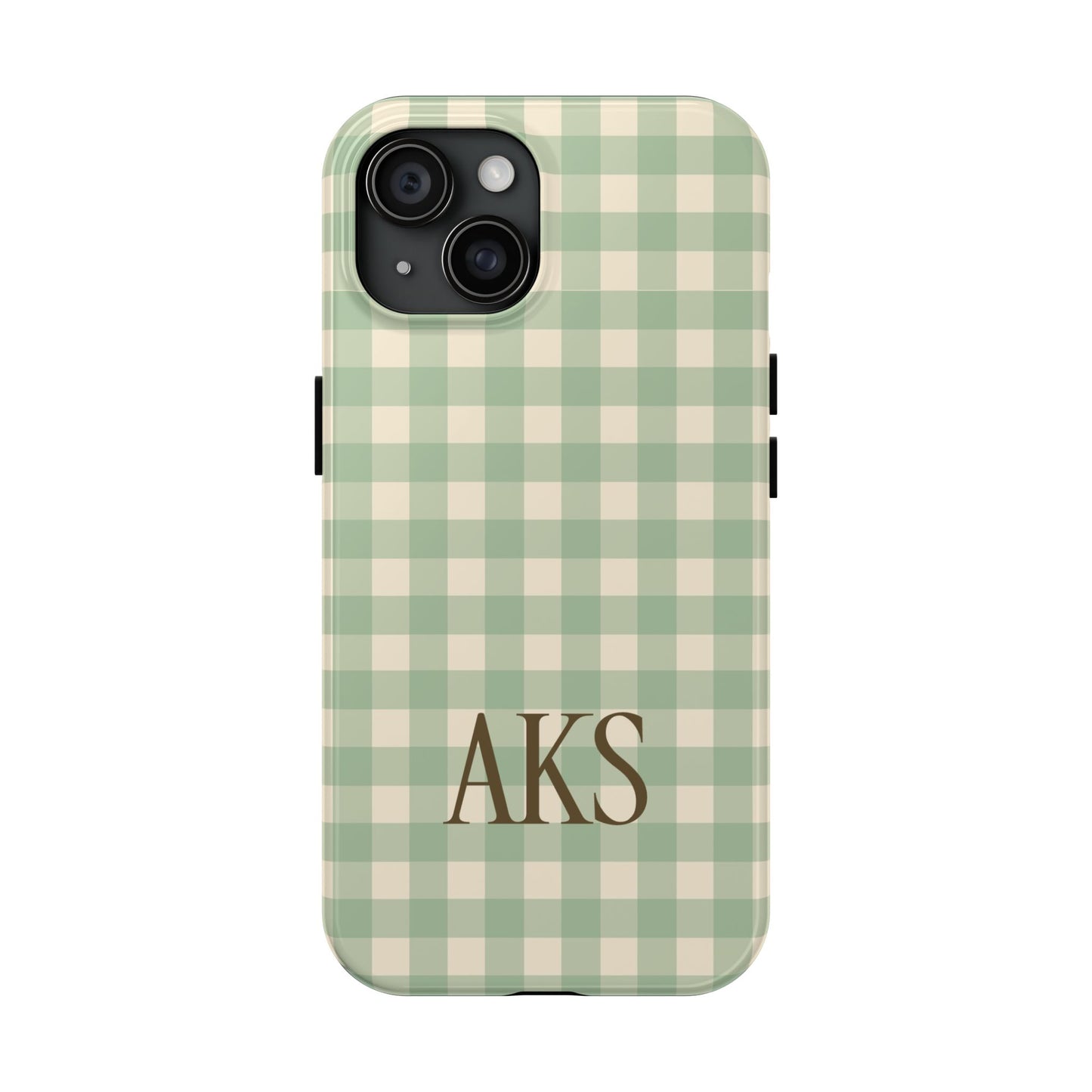 Customizable Green Gingham Phone Case