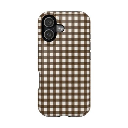 Brown Gingham Phone Case