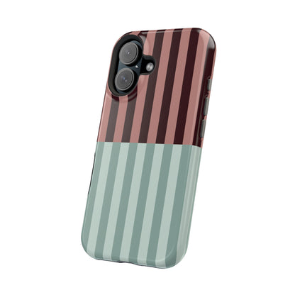 Burgundy and Blue Stripe Phone Case