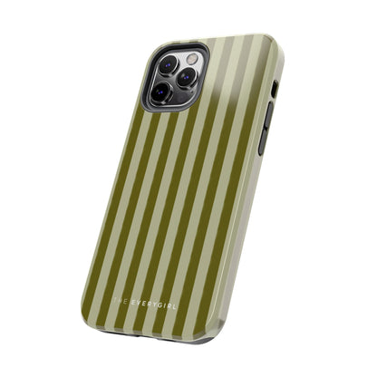 Tone on Tone Green Stripes IPhone Case