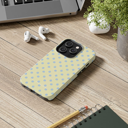 Third Coast – Yellow & Blue Polka Dots Phone Case