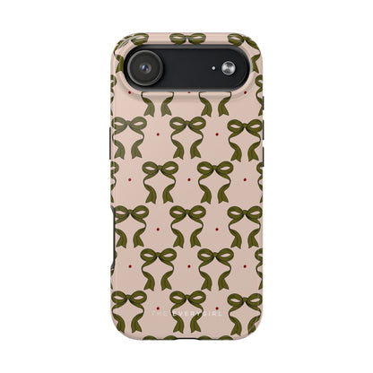Pink & Green Bows IPhone Case