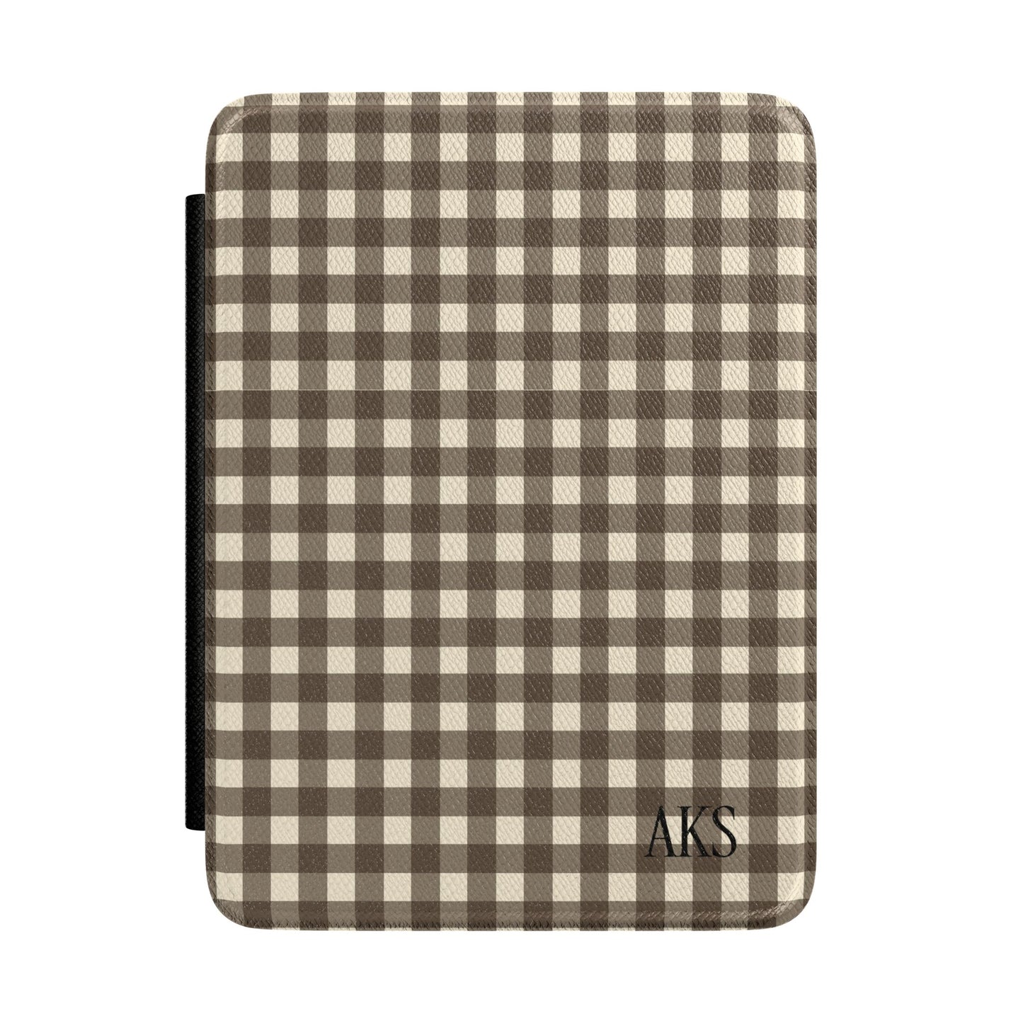 Customizable Brown Gingham Kindle Case