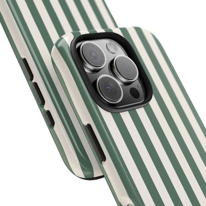Green Cabana Stripe Phone Case