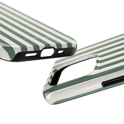 Green Cabana Stripe Phone Case