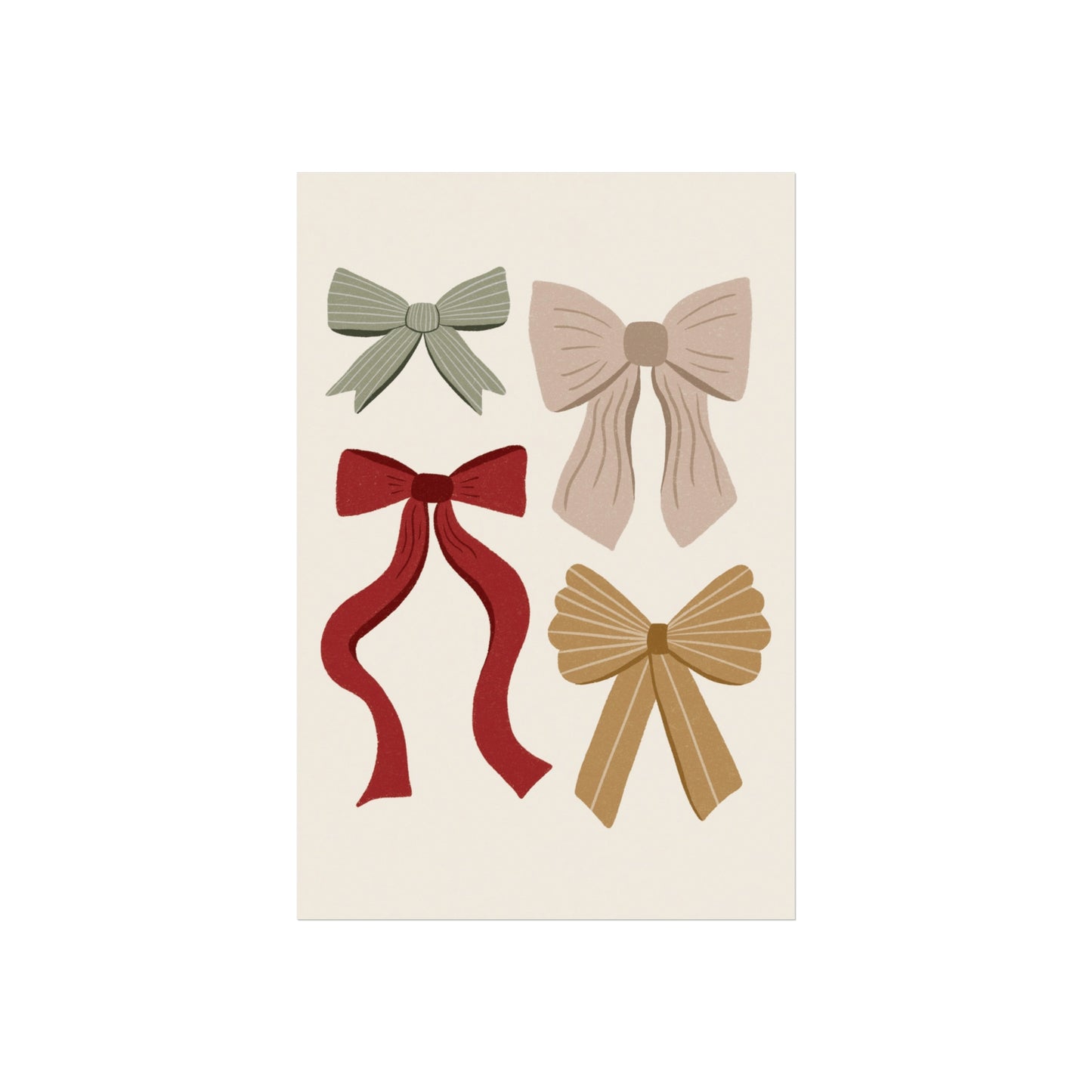 Holiday Bows Wall Art Print