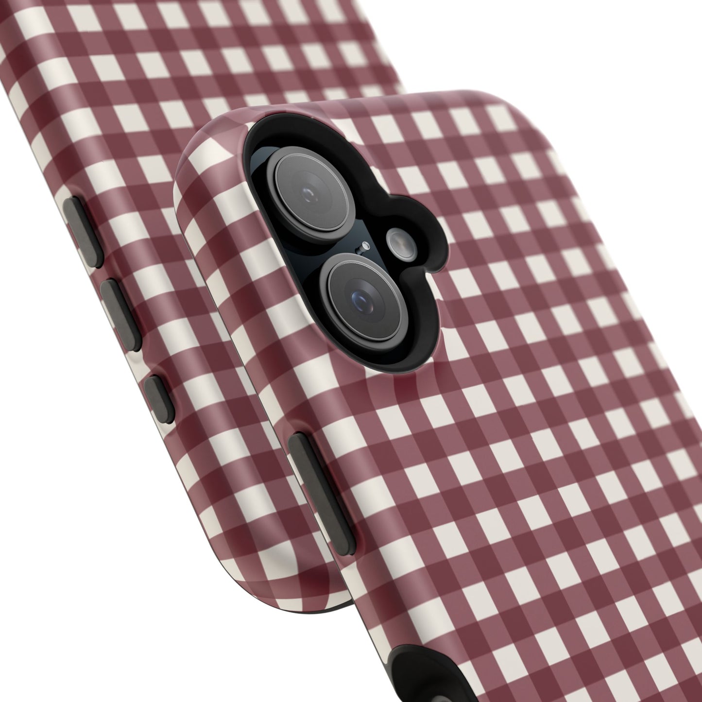 Burgundy Gingham Phone Case