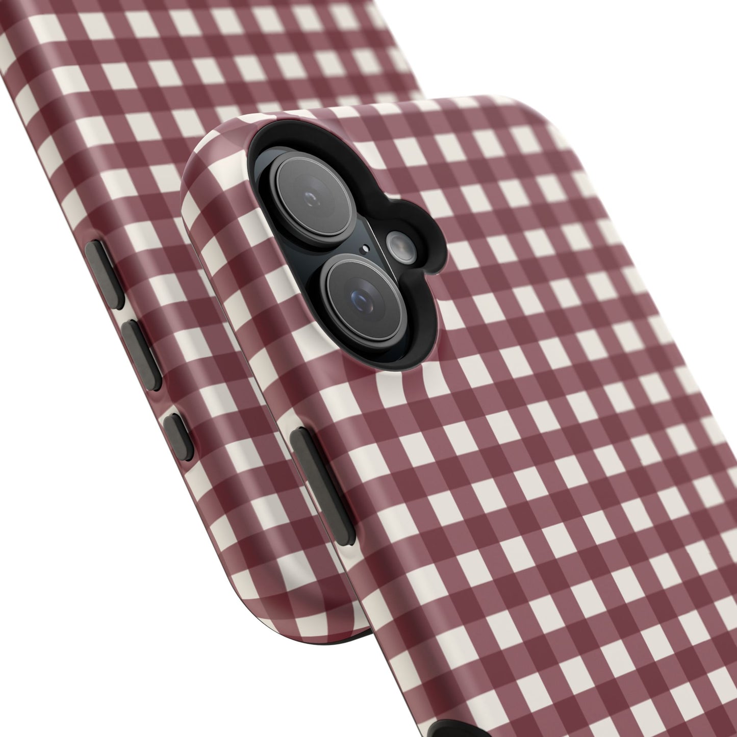 Burgundy Gingham Phone Case