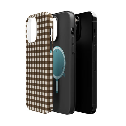 Brown Gingham Phone Case