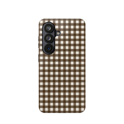 Brown Gingham Phone Case