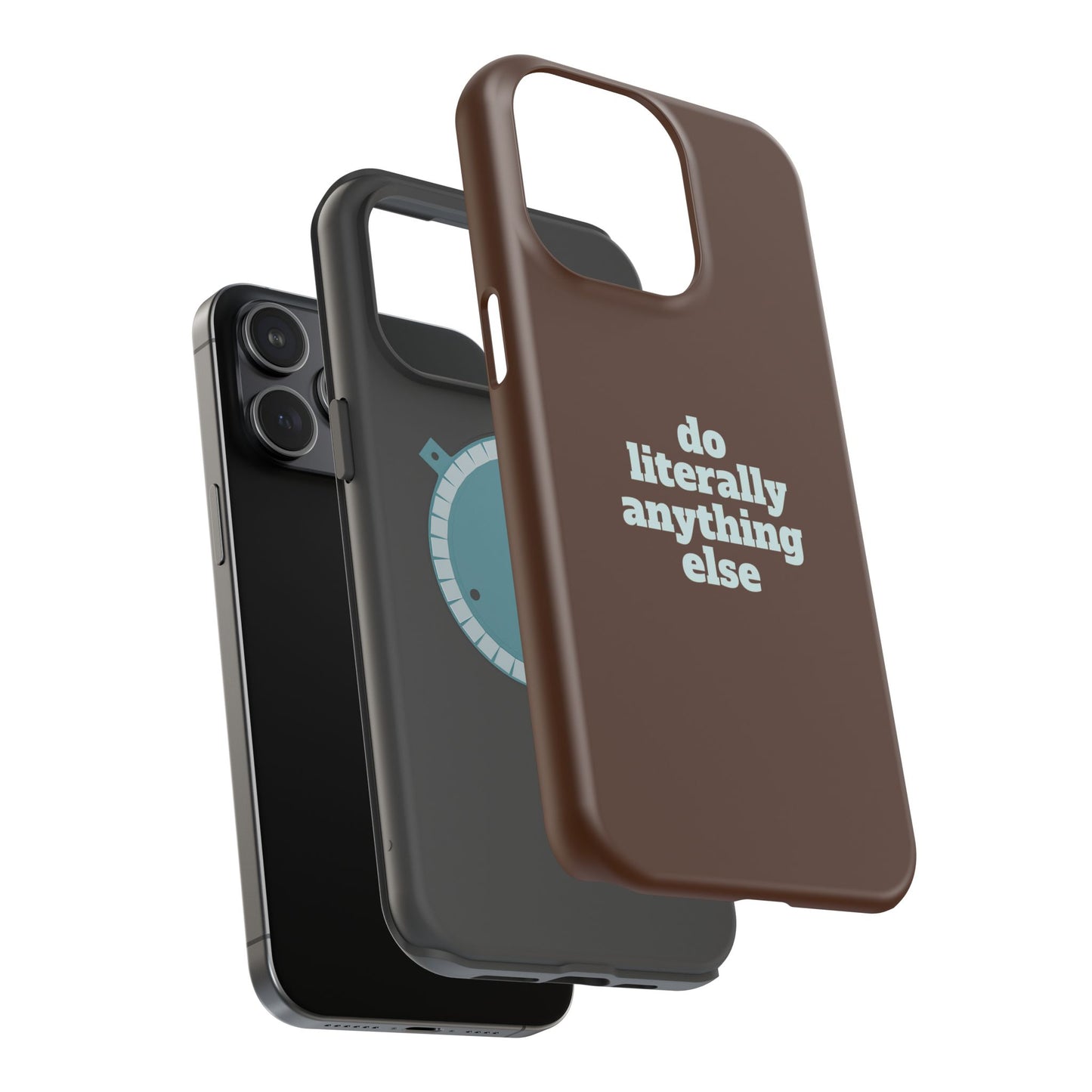 Do Literally Anything Else Brown & Blue Phone Case