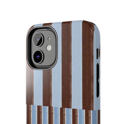 January Blue & Brown Phone Case