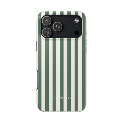 Green Cabana Stripe Phone Case