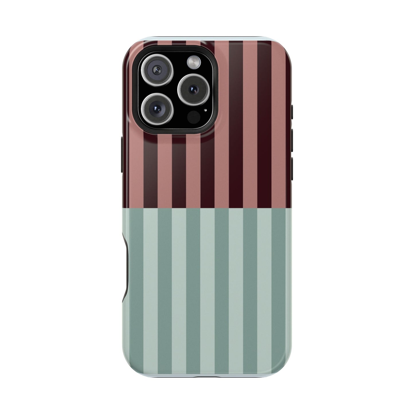 Burgundy and Blue Stripe Phone Case