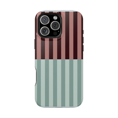 Burgundy and Blue Stripe Phone Case