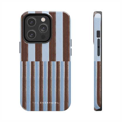 January Blue & Brown Phone Case