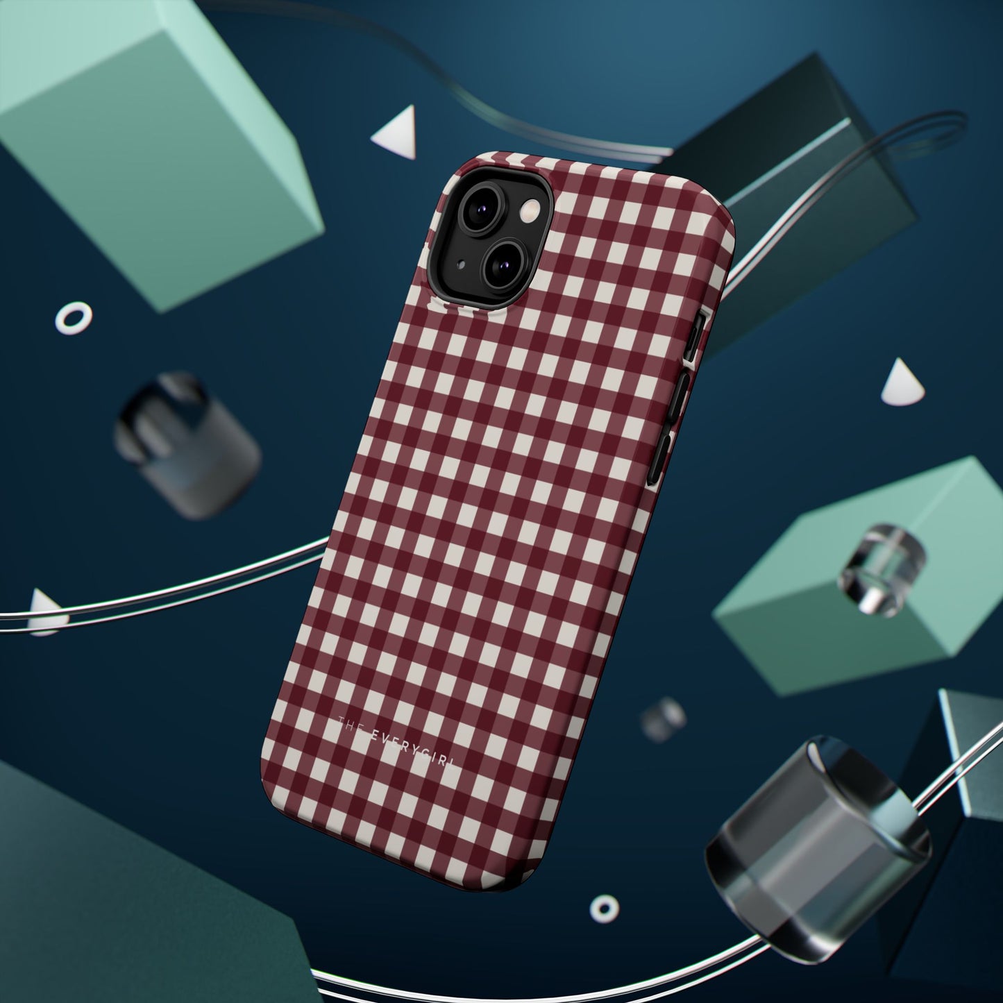 Burgundy Gingham Phone Case