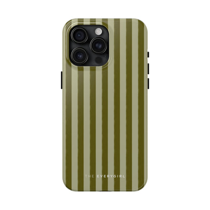 Tone on Tone Green Stripes IPhone Case
