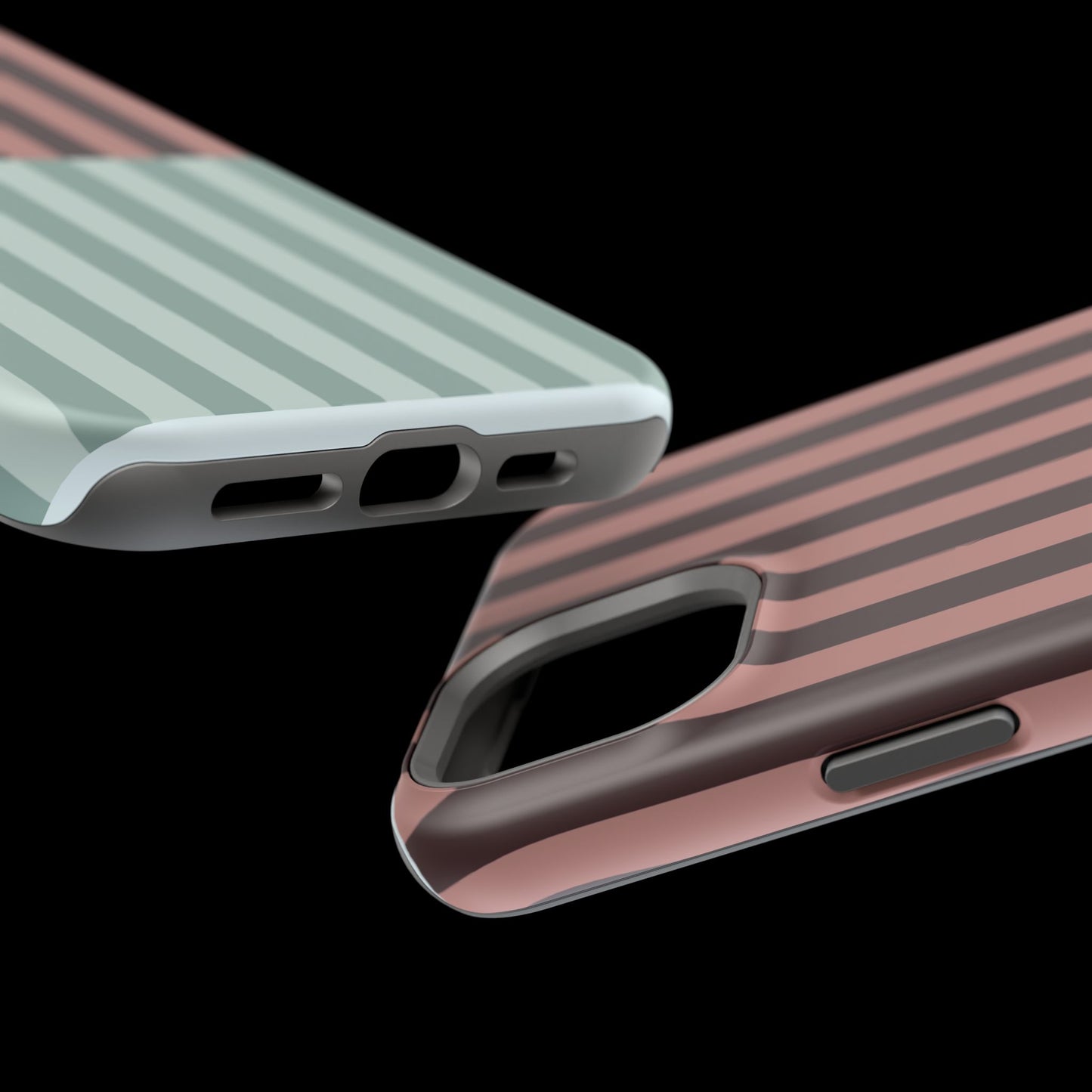 Burgundy and Blue Stripe Phone Case