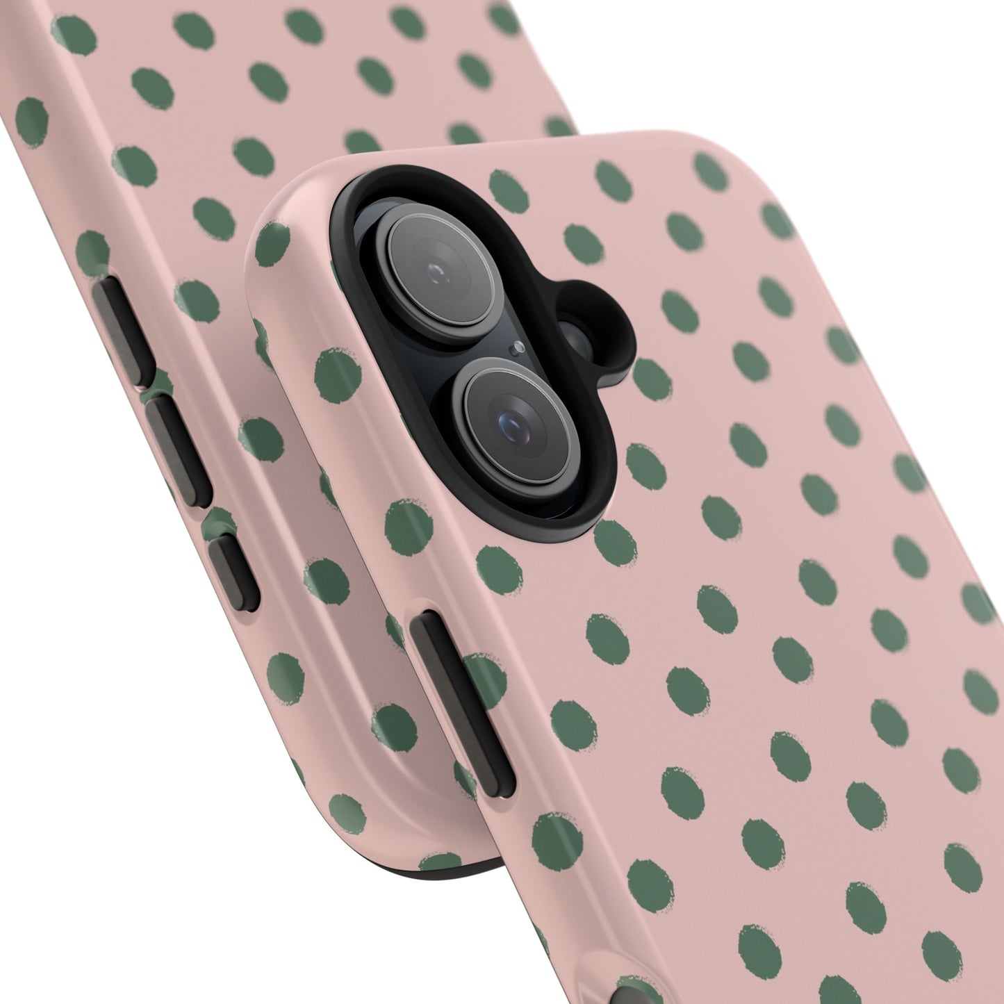 West Coast – Pink & Green Polka Dots Phone Case