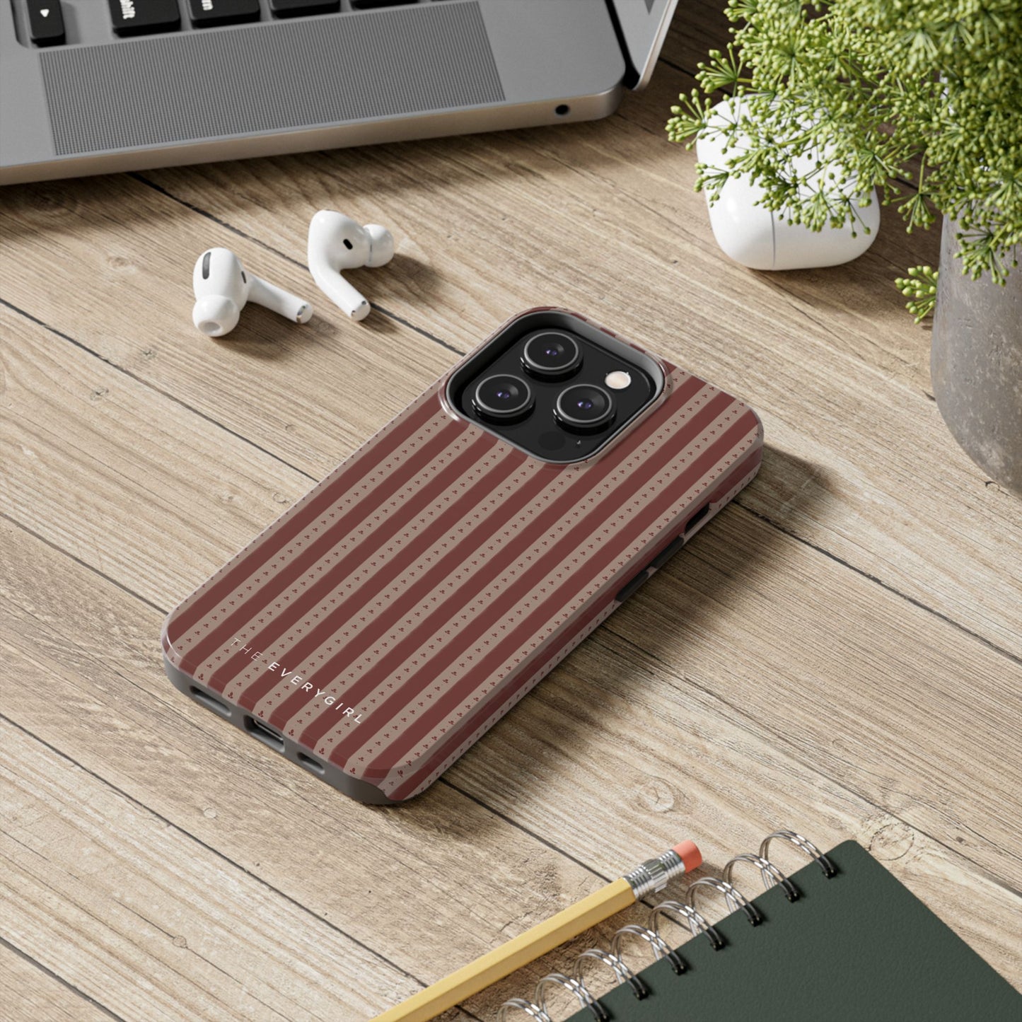 Muted Red Stripe IPhone Case