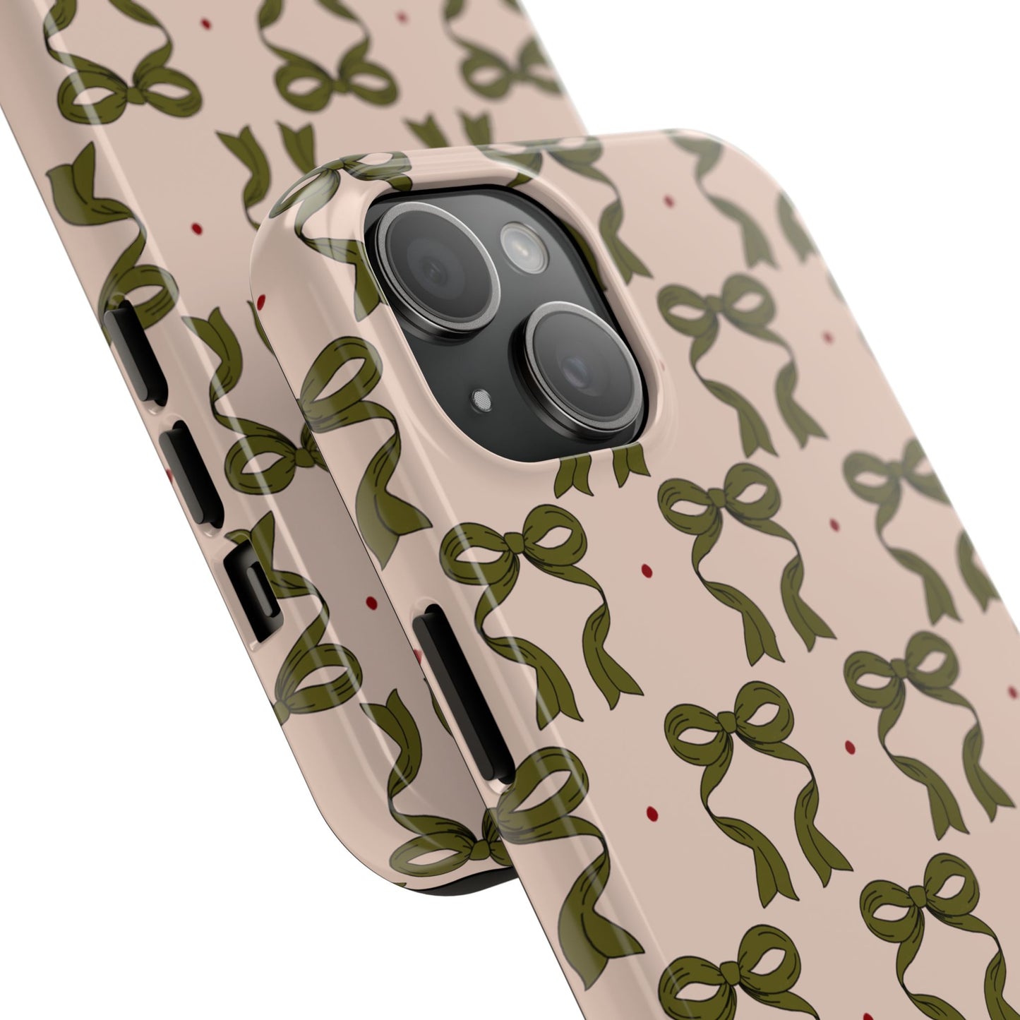 Pink & Green Bows IPhone Case