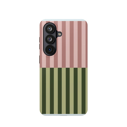 Pink & Green Stripe Phone Case