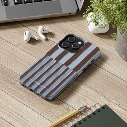 January Blue & Brown Phone Case