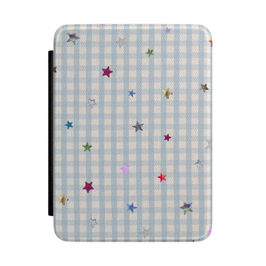 Whimsy Stars Kindle Case Pale Blue