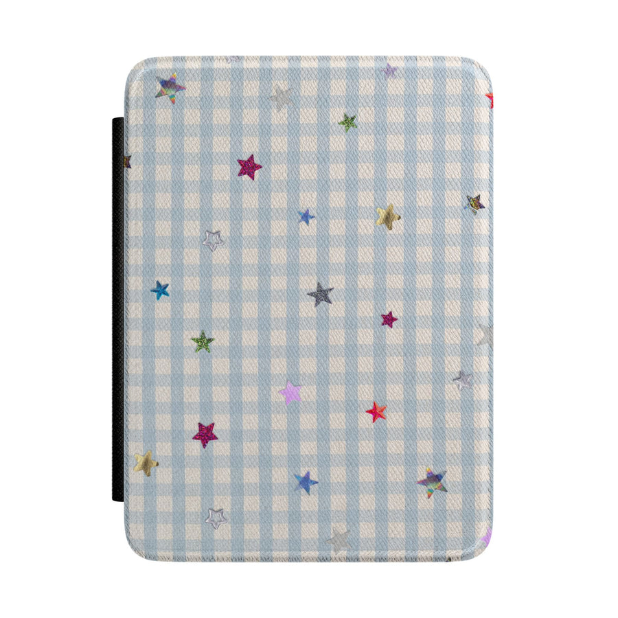 Whimsy Stars Kindle Case Pale Blue