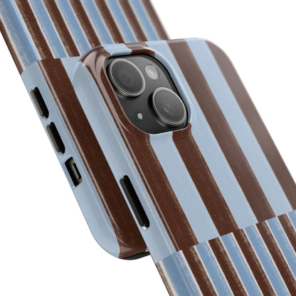 January Blue & Brown Phone Case