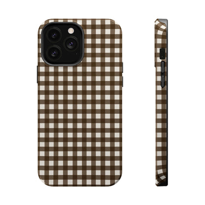 Brown Gingham Phone Case