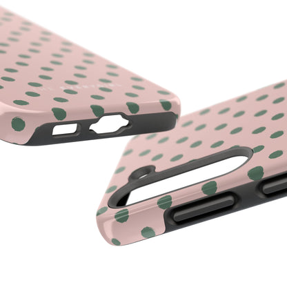 West Coast – Pink & Green Polka Dots Phone Case