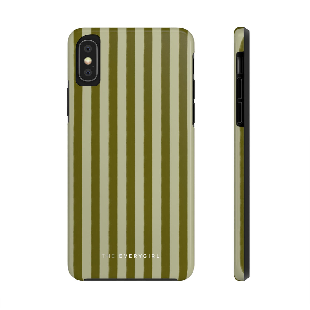 Tone on Tone Green Stripes IPhone Case