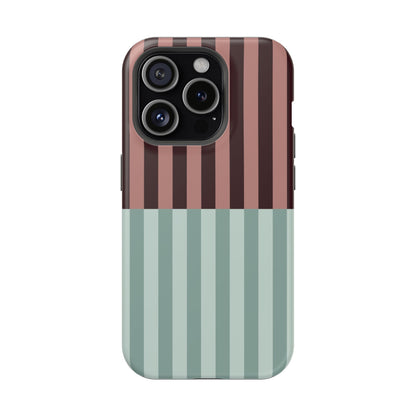 Burgundy and Blue Stripe Phone Case