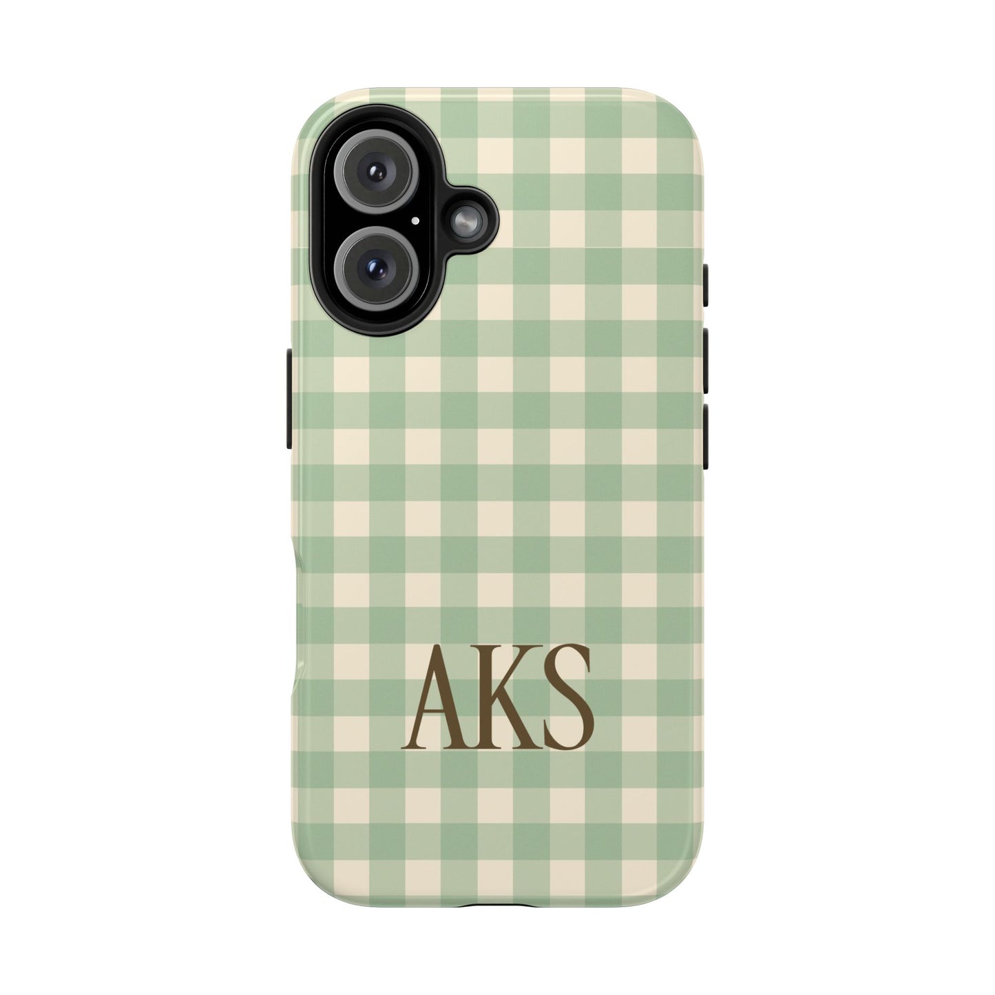 Customizable Green Gingham Phone Case