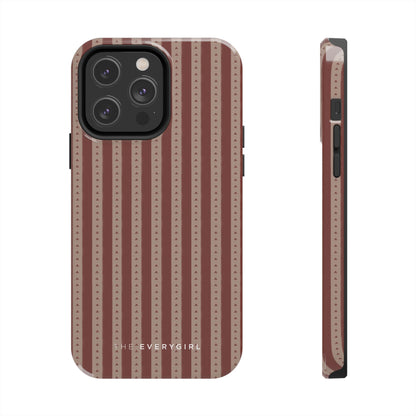Muted Red Stripe IPhone Case