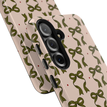 Pink & Green Bows IPhone Case