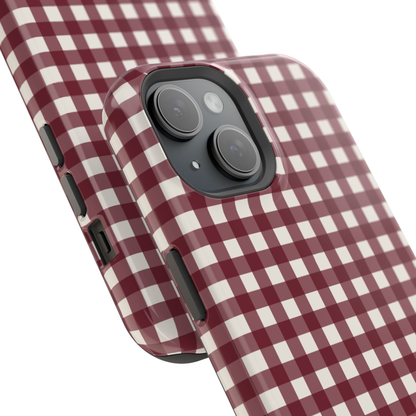 Burgundy Gingham Phone Case