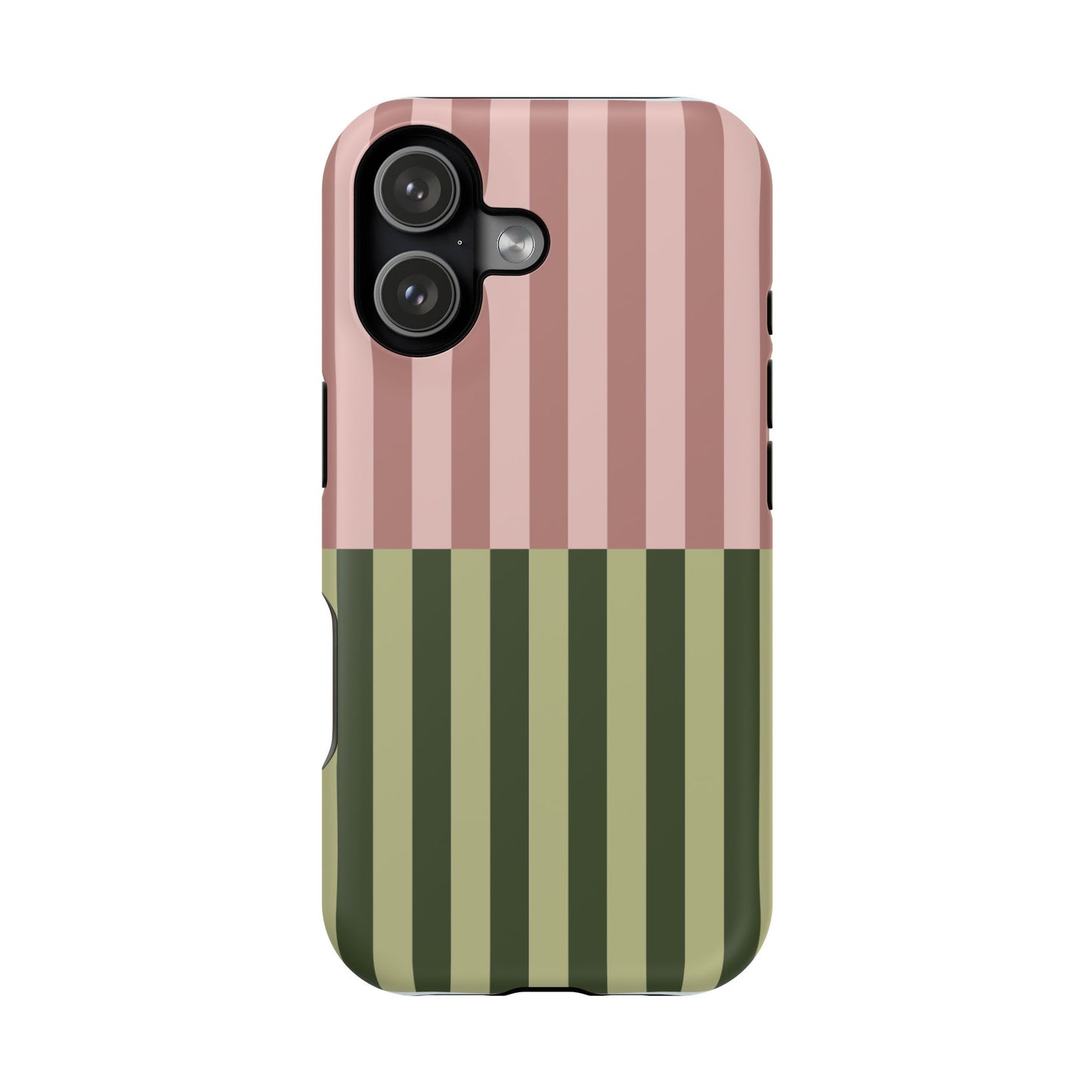 Pink & Green Stripe Phone Case