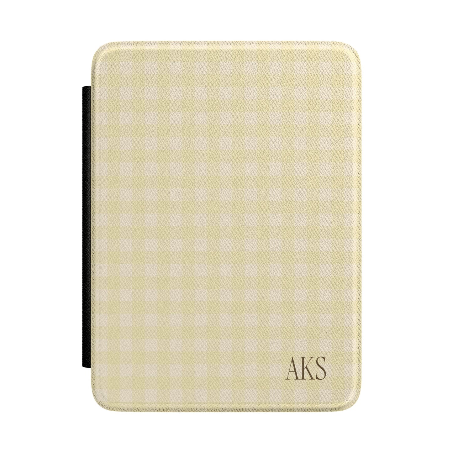 Customizable Yellow Gingham Kindle Case
