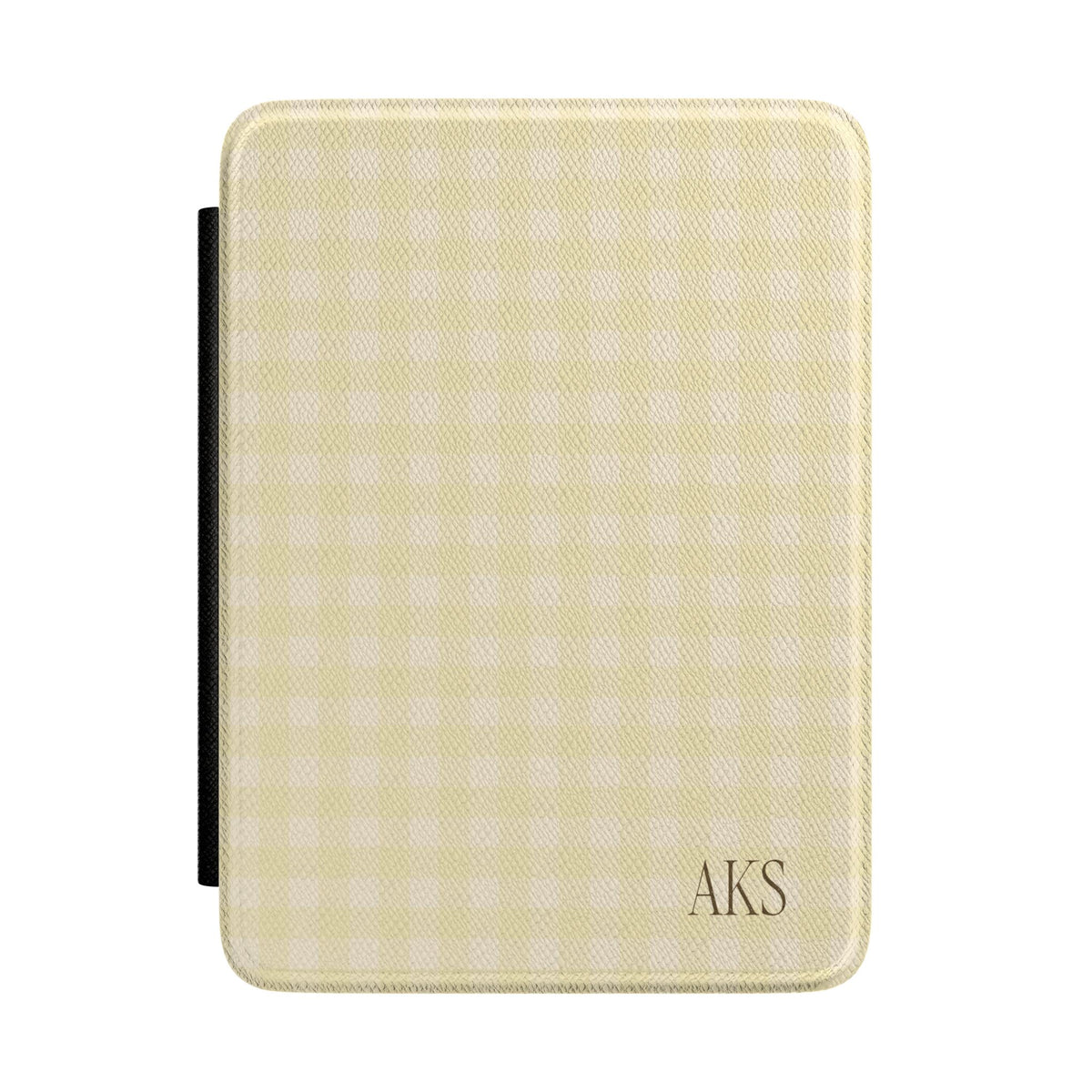 Customizable Yellow Gingham Kindle Case