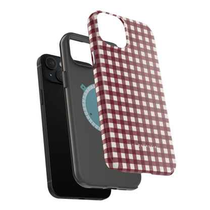 Burgundy Gingham Phone Case