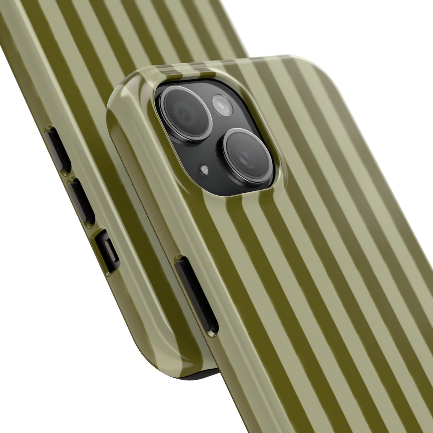 Tone on Tone Green Stripes IPhone Case