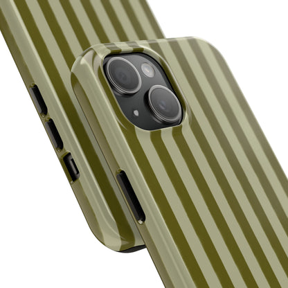 Tone on Tone Green Stripes IPhone Case