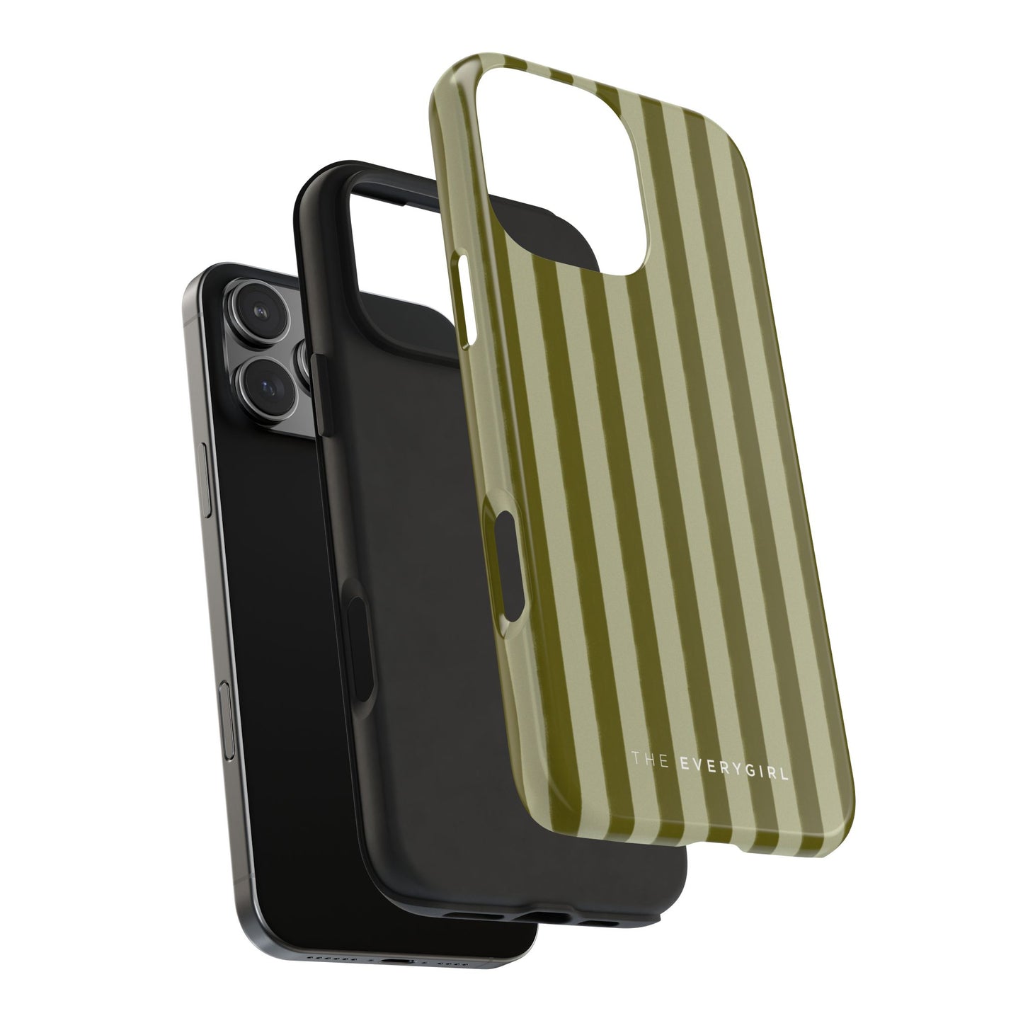Tone on Tone Green Stripes IPhone Case